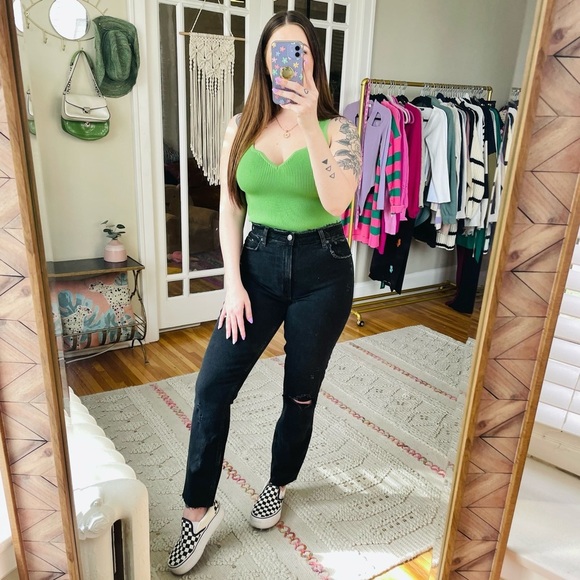 Abercrombie & Fitch Curve Love Distressed Jeans black - Picture 2 of 9